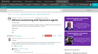 Alfresco monitoring with Dynatrace agents | Dynatrace Answers