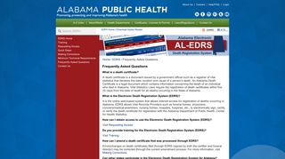 Frequently Asked Questions | Alabama Department of Public Health ...