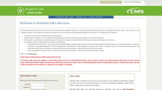 Welcome to Palmetto GBA eServices