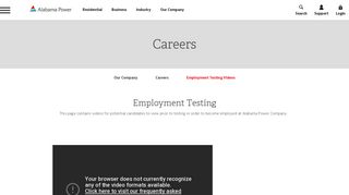 Careers - Employment Testing Videos | Alabama Power