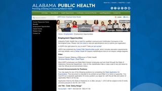 Employment Opportunities | Alabama Department of Public Health ...