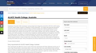 Study at ALACC Health College, Australia | The Good Universities Guide