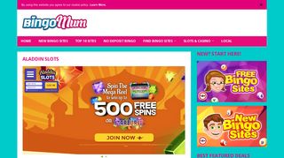 Aladdin Slots | Claim up to 500 FREE Spins on Starburst! - Bingo Mum