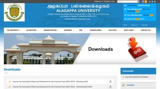 Downloads - Alagappa University