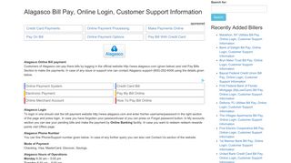 Alagasco Bill Pay, Online Login, Customer Support Information