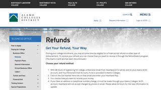 Refunds | Alamo Colleges