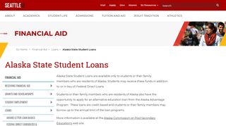 Alaska State Student Loans - Loans - Financial Aid - Seattle University