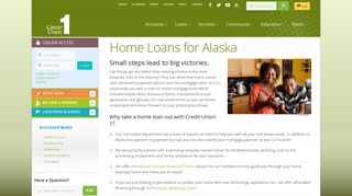 Alaska Home Loans | Credit Union 1