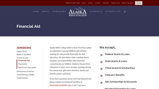 Financial Aid | Alaska Bible College