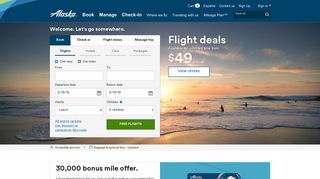 Alaska Airlines: Find cheap airline tickets and more - book today