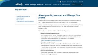 Mileage Plan – Your My account profile | Alaska Airlines