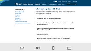 Mileage Plan™ membership benefits FAQ | Alaska Airlines