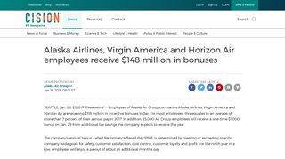 Alaska Airlines, Virgin America and Horizon Air employees receive ...