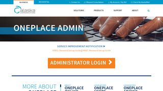 ONEplace Admin Login - Alaska Communications