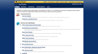 myAlaska - Welcome - State of Alaska