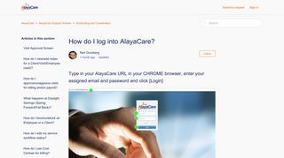 How do I log into AlayaCare? – AlayaCare