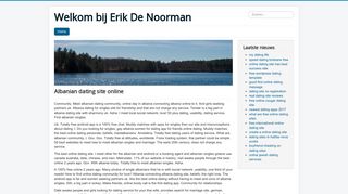 Albanian dating site online - Erik de Noorman