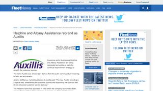 Helphire and Albany Assistance rebrand as Auxillis | Fleet Industry News