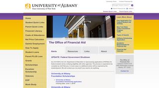 Office of Financial Aid - University at Albany-SUNY