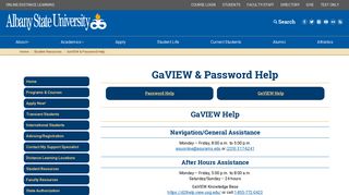 GaVIEW & Password Help – ASU Online ... - Albany State University