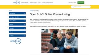 Open Suny | Search Online Courses