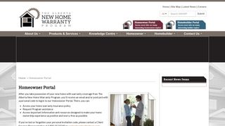 Homeowner Portal · ANHWP