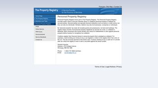 Personal Property Registry - The Property Registry