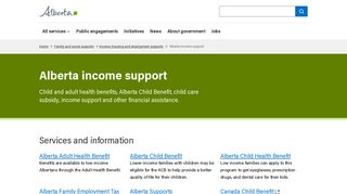 Alberta income support | Alberta.ca