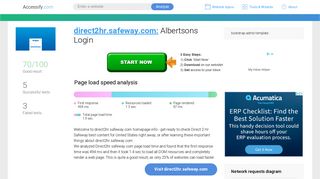 Access direct2hr.safeway.com. Albertsons Login