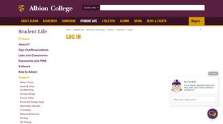 Log In - Albion College