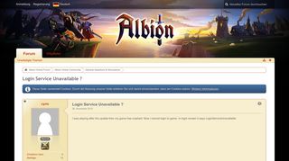 Login Service Unavailable ? - General Questions & Discussions ...