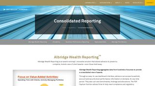 Albridge Wealth Reporting and Consolidated Statements
