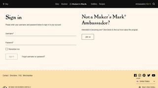 Sign In | Maker's Mark Ambassador Program