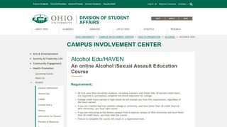 Alcohol Edu - Ohio University
