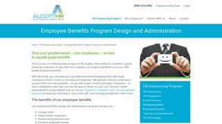Employee Benefits. Alcott HR