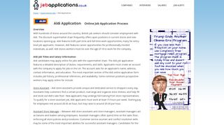 Aldi Job Application - Jobapplications.co.uk