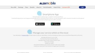 Manage your ALDImobile service with our mobile app