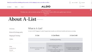 About A-List - Aldo Singapore