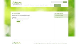Allegra Strategies - Client Login