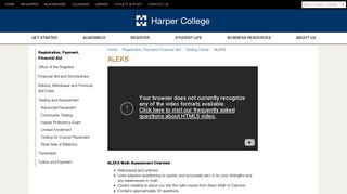 ALEKS: Harper College