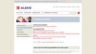 FAQs - Technical Support - Aleks