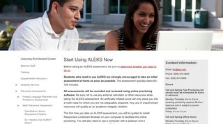 Start Using ALEKS Now - Learning Enrichment Center - Azusa Pacific ...