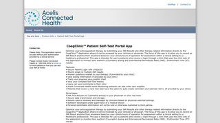 Alere™ CoagClinic® Patient Self-Test Portal App - Standing Stone
