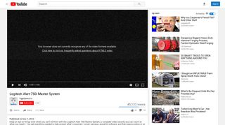 Logitech Alert 750i Master System - YouTube