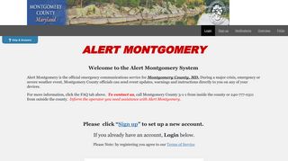 Alert Montgomery - Login to your account