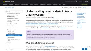 Security alerts by type in Azure Security Center | Microsoft Docs