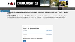 City of Steinbach Alert Now Citizen Notification System - Login to your ...