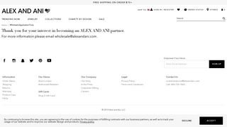 Wholesale Application Form - Alex and Ani