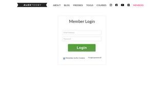 Member Login - Instagram Courses, Tutorials & Tips by Alex Tooby