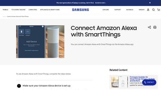 Connect Amazon Alexa with SmartThings - Samsung